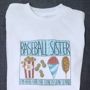 "Baseball Sister - Here for the Concession Stand" Kids T-Shirt