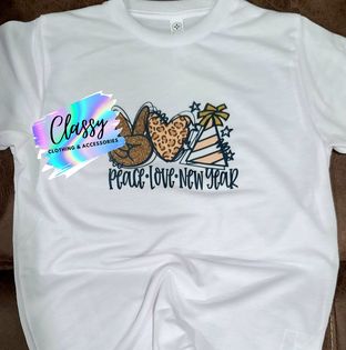 "Peace, Love, New Year" T-Shirt