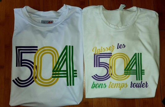 "504" Mardi Gras Themed T-Shirt