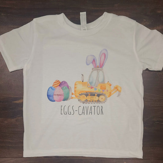 "Eggs-Cavator" Kids T-Shirt
