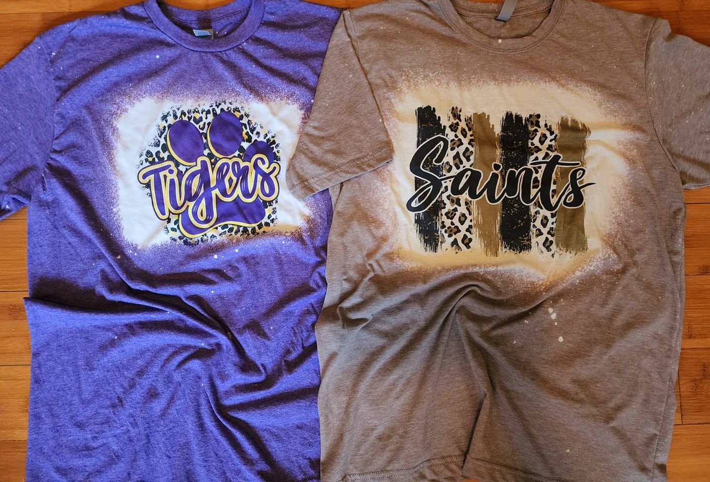 "Louisiana Football Teams" Bleached T-Shirts